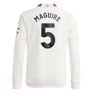Poceni Moški Nogometni dresi Manchester United Tretji 2023-24 Dolgi Rokav Harry Maguire 5