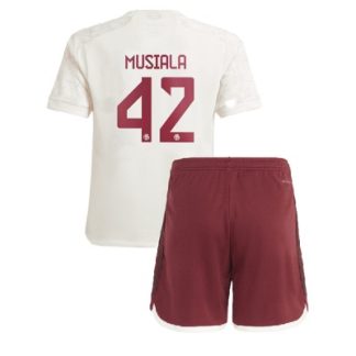 Poceni Otroški Nogometni dresi Bayern Munich Tretji 2023-24 Kratek Rokav + Kratke hlače Jamal Musiala 42