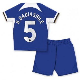 Poceni Otroški Nogometni dresi kompleti Chelsea Domači 2023-24 Benoit Badiashile 5