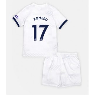 Poceni Otroški Nogometni dresi kompleti Tottenham Hotspur Domači 2023-24 Cristian Romero 17