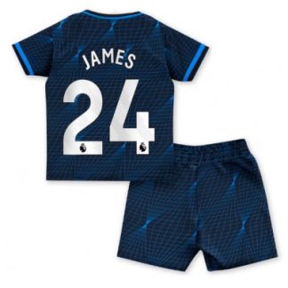 Poceni Otroški Nogometni dresi kompleti za otroke Chelsea Gostujoči 2023-2024 Reece James 24