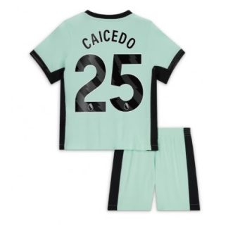 Poceni Otroški Nogometni dresi kompleti za otroke Chelsea Tretji 2023-2024 tisk Moises Caicedo 25