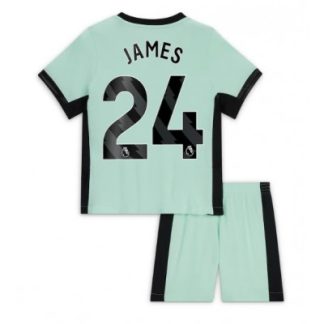 Poceni Otroški Nogometni dresi kompleti za otroke Chelsea Tretji 2023-2024 tisk Reece James 24