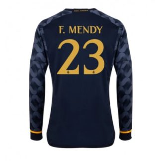 Prodajo Moški Nogometni dresi Real Madrid Gostujoči 2023-24 Dolgi Rokav Ferland Mendy 23