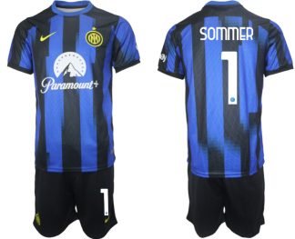 Najcenejši Moški Nogometni dresi Inter Milan Domači 2023 2024 Kratek Rokav + Kratke hlače Yann Sommer 1