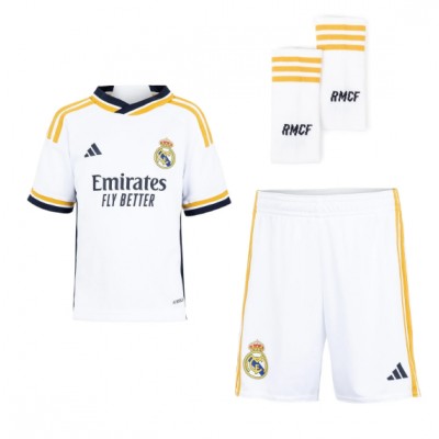 Novo Otroški Nogometni dresi Real Madrid Domači 23-24 Kratek Rokav + Kratke hlače David Alaba 4