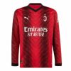 Poceni Moški Nogometni dresi AC Milan Domači 2023-24 Dolgi Rokav tisk Giroud 9
