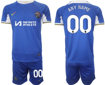 Poceni Moški Nogometni dresi Chelsea Domači 2023-2024 Kratek Rokav + Kratke hlače