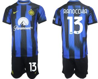 Poceni Moški Nogometni dresi Inter Milan Domači 2023 2024 Kratek Rokav + Kratke hlače Andrea Ranocchia 13