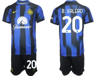 Poceni Moški Nogometni dresi Inter Milan Domači 2023 2024 Kratek Rokav + Kratke hlače Borja Valero 20
