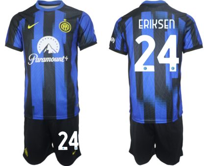Poceni Moški Nogometni dresi Inter Milan Domači 2023 2024 Kratek Rokav + Kratke hlače Christian Eriksen 24