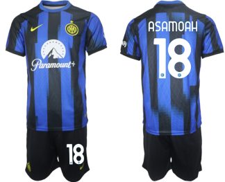 Poceni Moški Nogometni dresi Inter Milan Domači 2023 2024 Kratek Rokav + Kratke hlače Kwadwo Asamoah 18