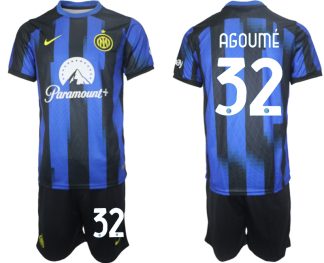 Poceni Moški Nogometni dresi Inter Milan Domači 2023 2024 Kratek Rokav + Kratke hlače Lucien Agoume 32