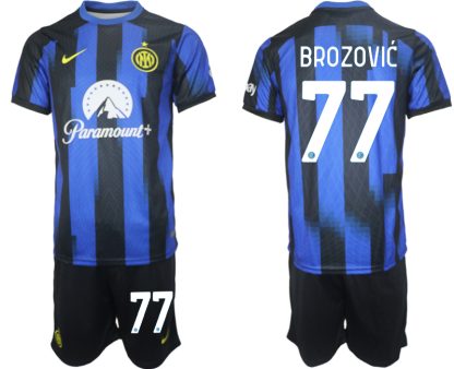 Poceni Moški Nogometni dresi Inter Milan Domači 2023 2024 Kratek Rokav + Kratke hlače Marcelo Brozović 77
