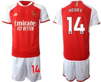 Poceni Moški Nogometni dresi kompleti Arsenal 2023-24 rdeča bela Thierry Henry 14