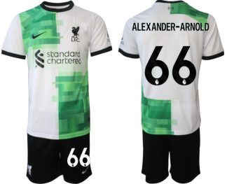 Poceni Moški Nogometni dresi kompleti Liverpool Gostujoči 2023 2024 tisk Alexander-Arnold 66