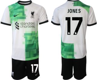 Poceni Moški Nogometni dresi kompleti Liverpool Gostujoči 2023 2024 tisk Curtis Jones 17