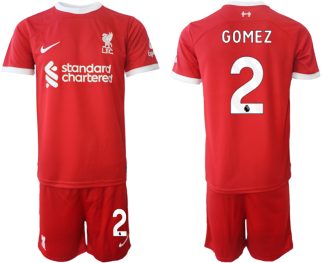Poceni Moški Nogometni dresi Liverpool Domači 2023 2024 Kratek Rokav + Kratke hlače Joe Gomez 2