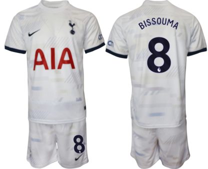 Moški Nogometni dresi kompleti Tottenham Hotspur Domači bela 2023 2024 tisk Yves Bissouma 8