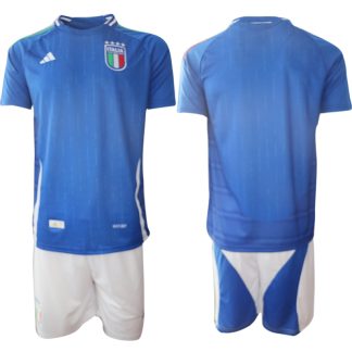 Poceni Moški Nogometni dresi Italija Domači 2024-2025 Kratek Rokav + Kratke hlače
