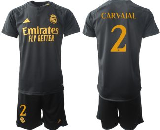 Poceni Moški Nogometni dresi kompleti Real Madrid Tretji 2023-24 Daniel Carvajal 2