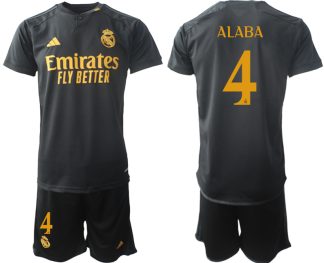 Poceni Moški Nogometni dresi kompleti Real Madrid Tretji 2023-24 David Alaba 4