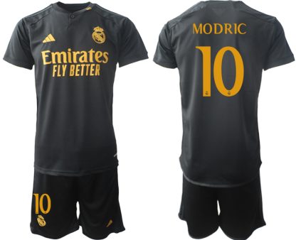 Poceni Moški Nogometni dresi kompleti Real Madrid Tretji 2023-24 Luka Modric 10