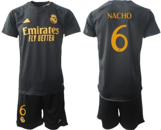 Poceni Moški Nogometni dresi kompleti Real Madrid Tretji 2023-24 Nacho 6