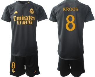 Poceni Moški Nogometni dresi kompleti Real Madrid Tretji 2023-24 Toni Kroos 8