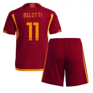 Poceni Otroški Nogometni dresi kompleti AS Roma Domači 2023 2024 Andrea Belotti 11