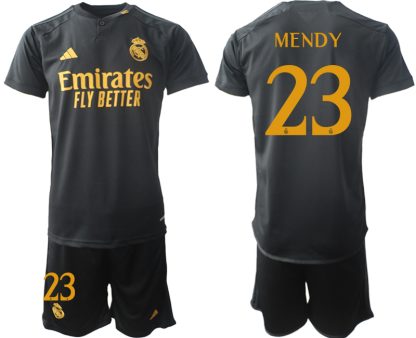 Prodajo Moški Nogometni dresi kompleti Real Madrid Tretji 2023 2024 Ferland Mendy 23