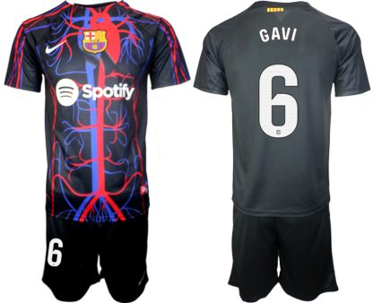 kje kupiti Poceni Moški Nogometni dresi kompleti Patta x FC Barcelona 2023-2024 Gavi 6