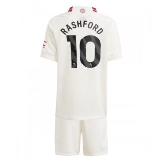 Novo prodajo Otroški Nogometni dresi kompleti Manchester United Tretji 2023-24 Marcus Rashford 10