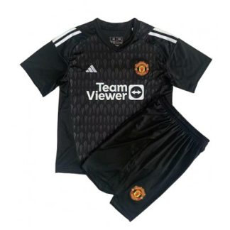 Novo prodajo Otroški Nogometni dresi kompleti Manchester United Vratar Tretji Črna 2023 2024