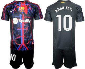 Poceni Moški Nogometni dresi kompleti Patta x FC Barcelona 2023-2024 Ansu Fati 10