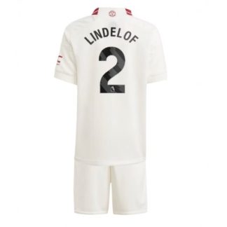 Poceni Otroški Nogometni dresi kompleti Manchester United Tretji 2023-24 Victor Lindelof 2