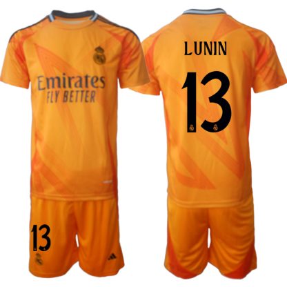 Poceni Moške Nogometnih Dresov Real Madrid Gostujoči 2024-25 Andriy Lunin 13