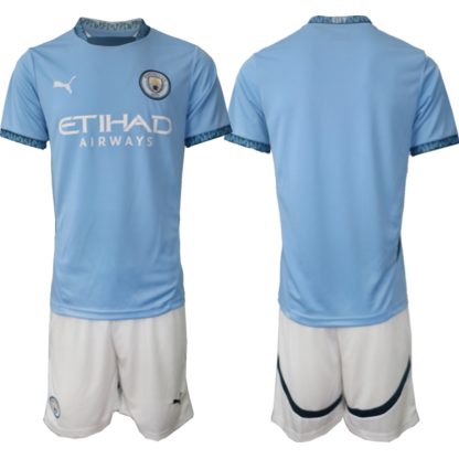 Poceni Moški Nogometni dresi Kompleti Manchester City Domači 2024-2025