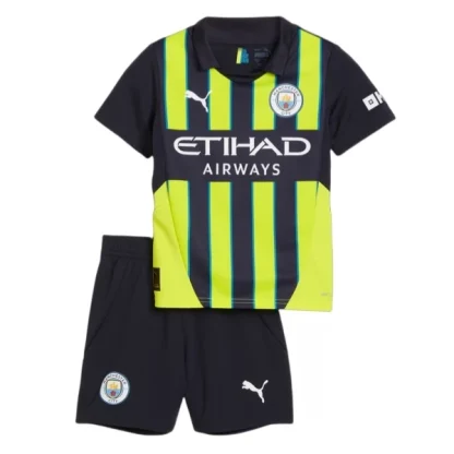 Poceni Otroške Nogometnih dresov Manchester City Gostujoči 2024-2025 Kevin De Bruyne 17
