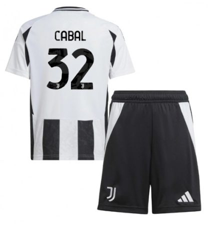 Poceni Nogometni dresi kompleti za otroke Juventus Domači 2024-25 Juan Cabal 32