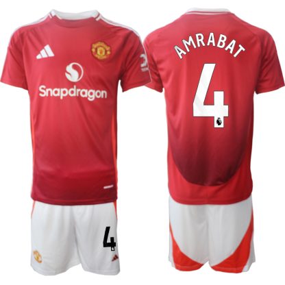 Moški Poceni Nogometni dresi Kompleti Manchester United Domači 2024-25 Sofyan Amrabat 4