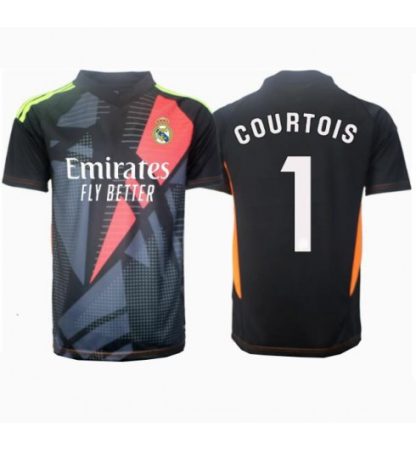 Novi Moški Nogometni Dresi Real Madrid Vratar Gostujoči 2024-25 Kratek Rokav tisk Thibaut Courtois 1