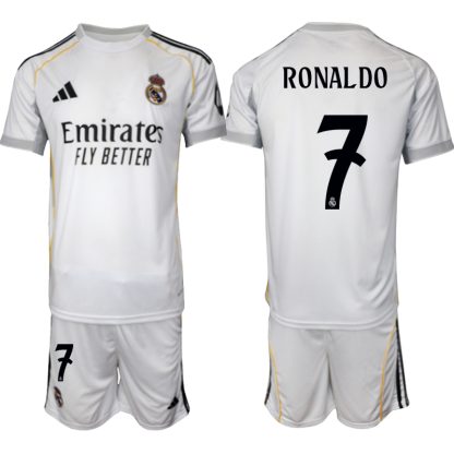 Cristiano Ronaldo 7 Moški Nogometni Dresi kompleti Real Madrid Domači 2025-26 Prodajo
