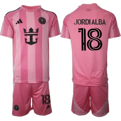 Moški Nogometni dresi za nogomet Inter Miami CF Domači 2025-26 Jordi Alba 18