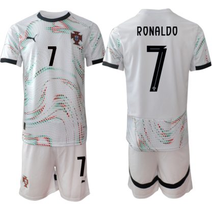 Moški Nogometni dresi kompleti Cristiano Ronaldo 7 Portugalska Reprezentance Gostujoči 2025-26