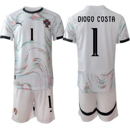 Moški Nogometni dresi kompleti Diogo Costa 1 Portugalska Reprezentance Gostujoči 2025-26