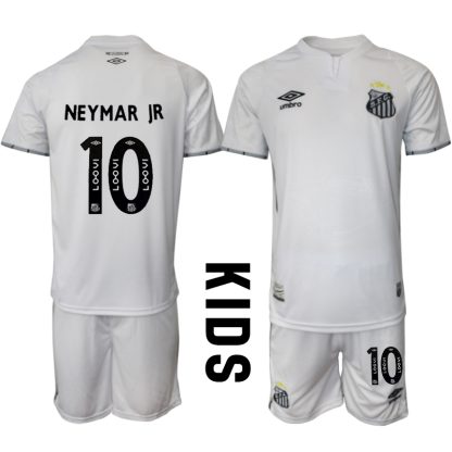 Pocen Otroški Nogometni Dresi kompleti za otroke FC Santos 2025-26 Neymar Jr 10