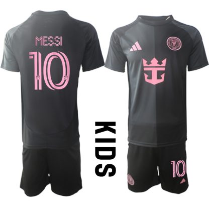 Poceni Lionel Messi 10 Otroški Nogometni dresi za otroke Inter Miami CF Gostujoči 2025-26