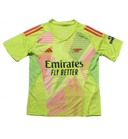 Poceni Moški Nogometni Dresi Arsenal Vratar Domači 2024-25 zelena z lastnim tiskom