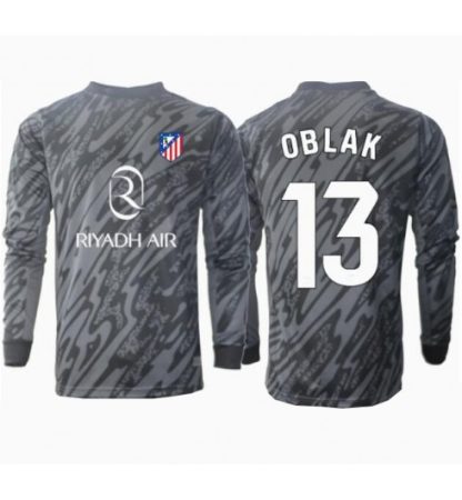 Nogometni Dresi Atletico Madrid Vratar Domači 2024-25 Moški črna Dolgi rokavi Jan Oblak 13